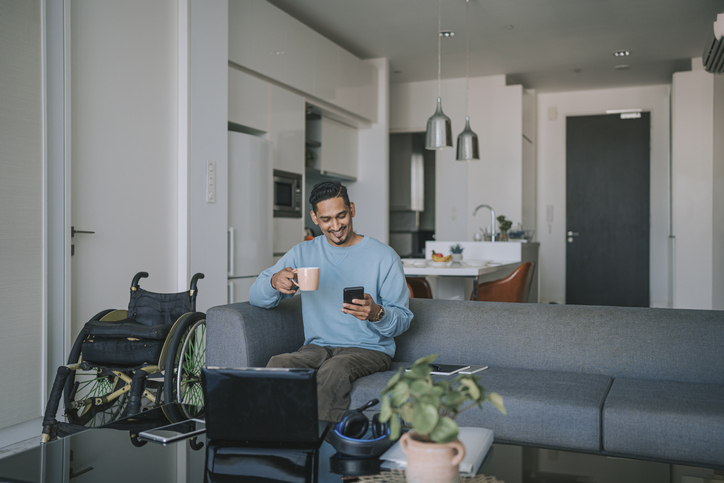 Man feeling reassured and confident after choosing ISI for his disability insurance.